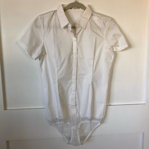 White Button Up Bodysuit